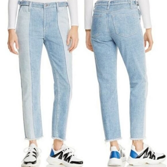 NWT AG‎ Isabelle Paneled Straight Jeans in Infamous Size 27 - Picture 1 of 15